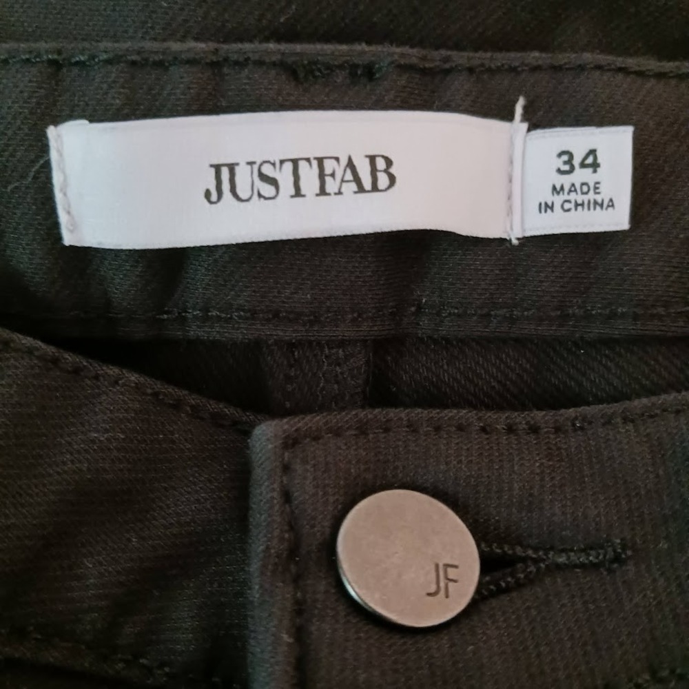 JustFab Womens Jeans Cotton Spandex Black Stretch size 34 - Picture 7 of 10